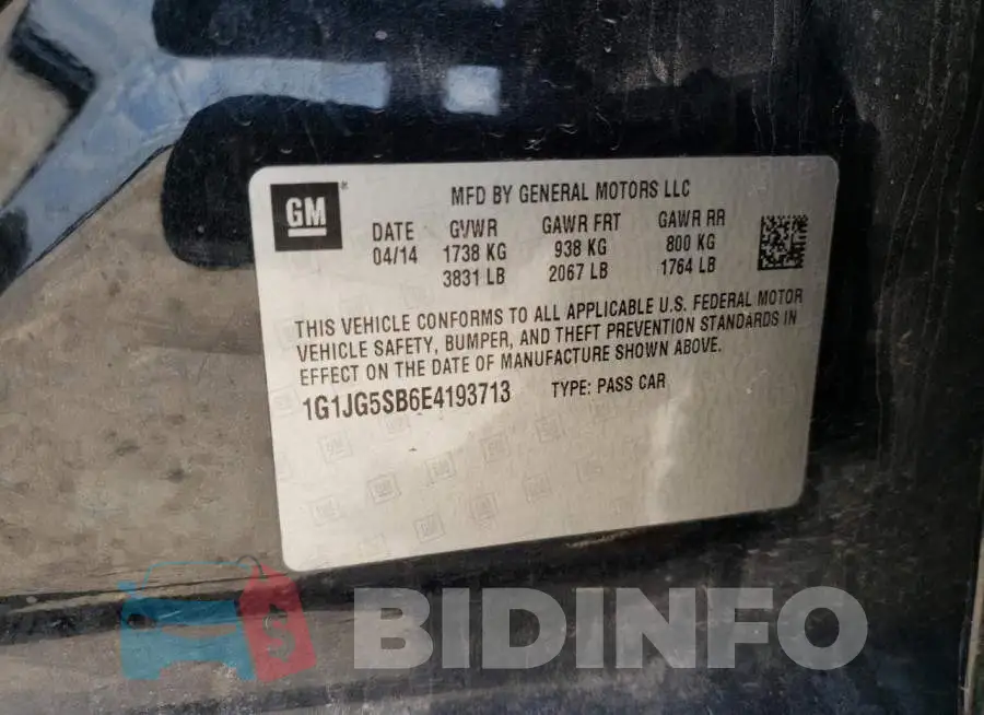 1G1JG5SB6E4193713 Photo# 13