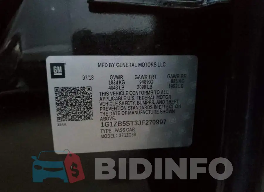 1G1ZB5ST3JF270997 Photo# 12
