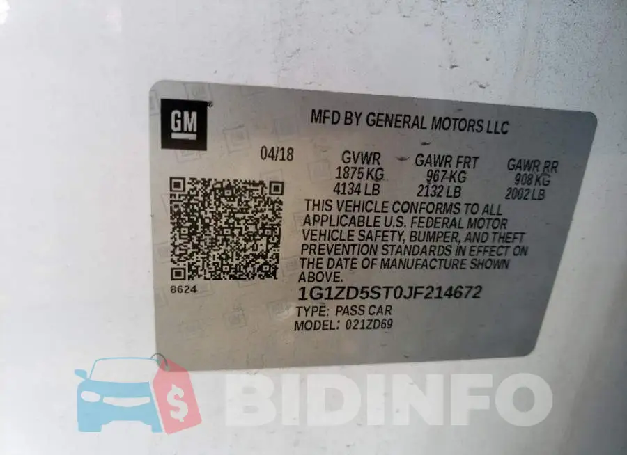 1G1ZD5ST0JF214672 Photo# 13