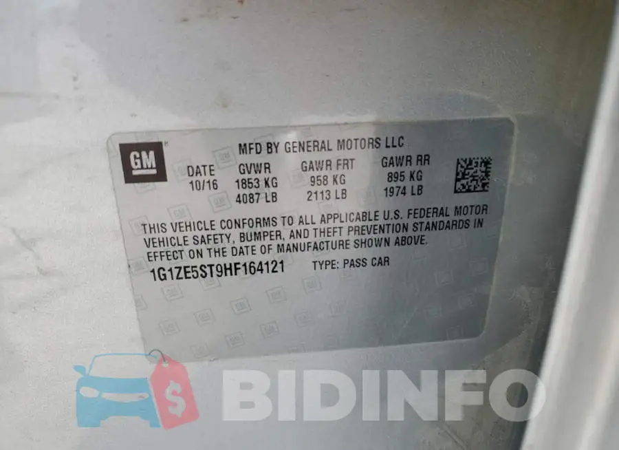 1G1ZE5ST9HF164121 Photo# 12