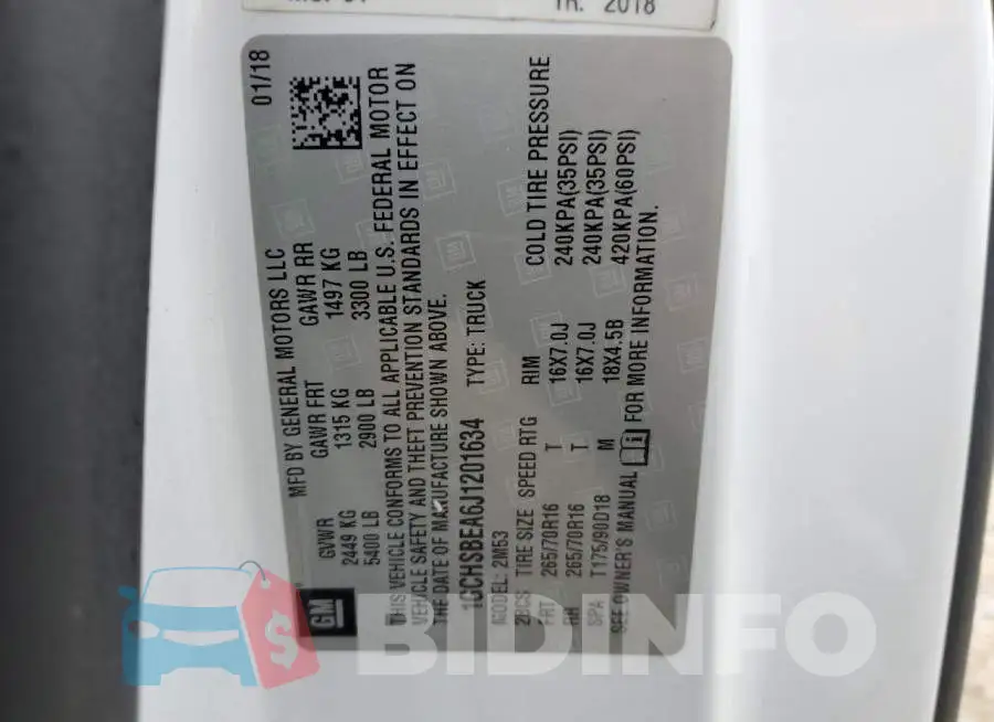 1GCHSBEA6J1201634 Photo# 12