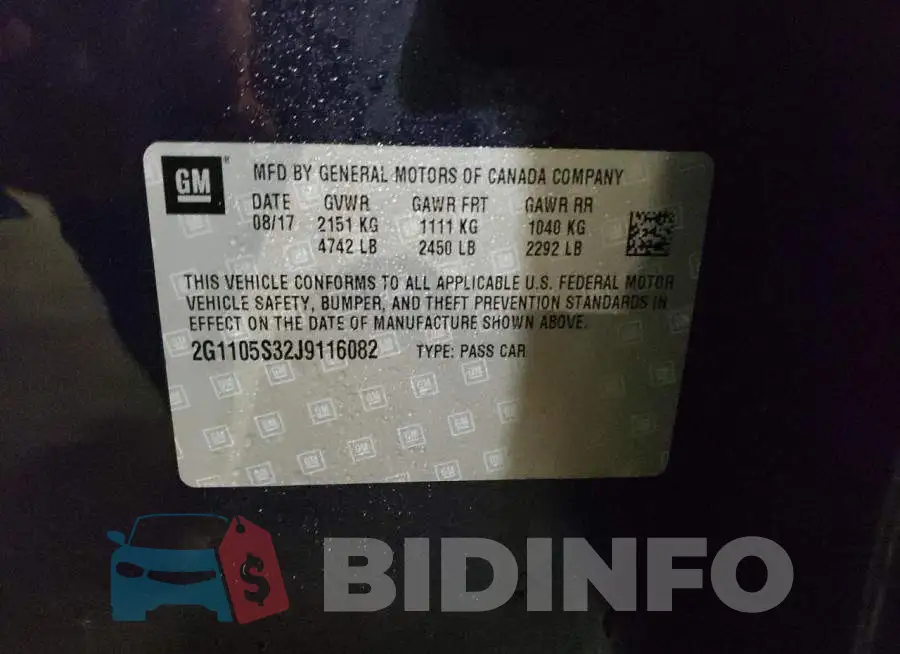 2G1105S32J9116082 Photo# 12