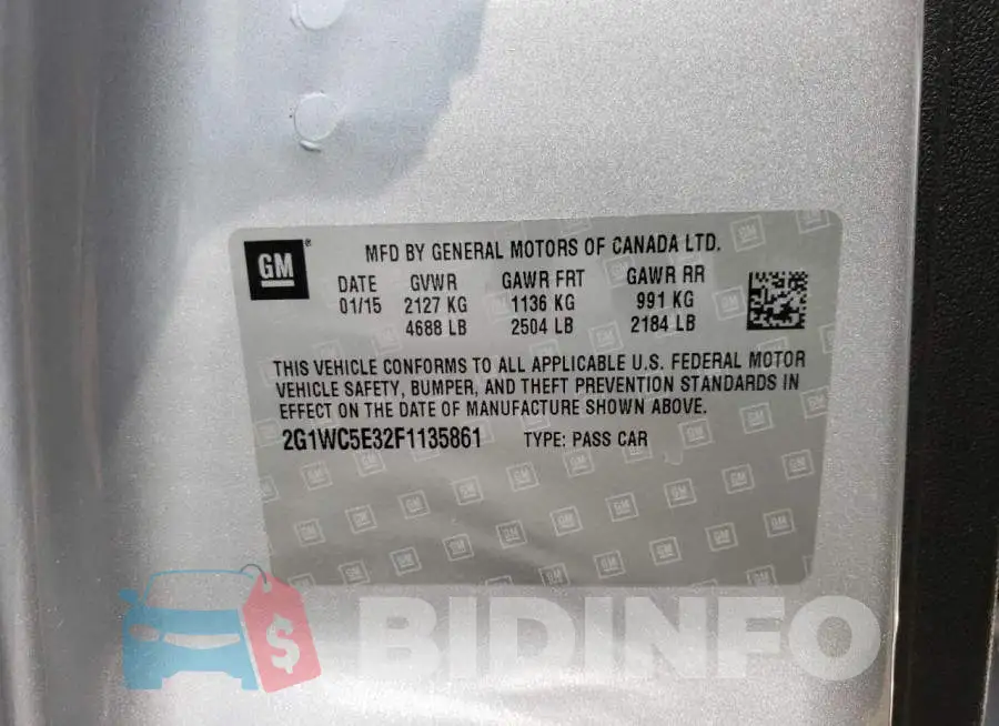 2G1WC5E32F1135861 Photo# 12