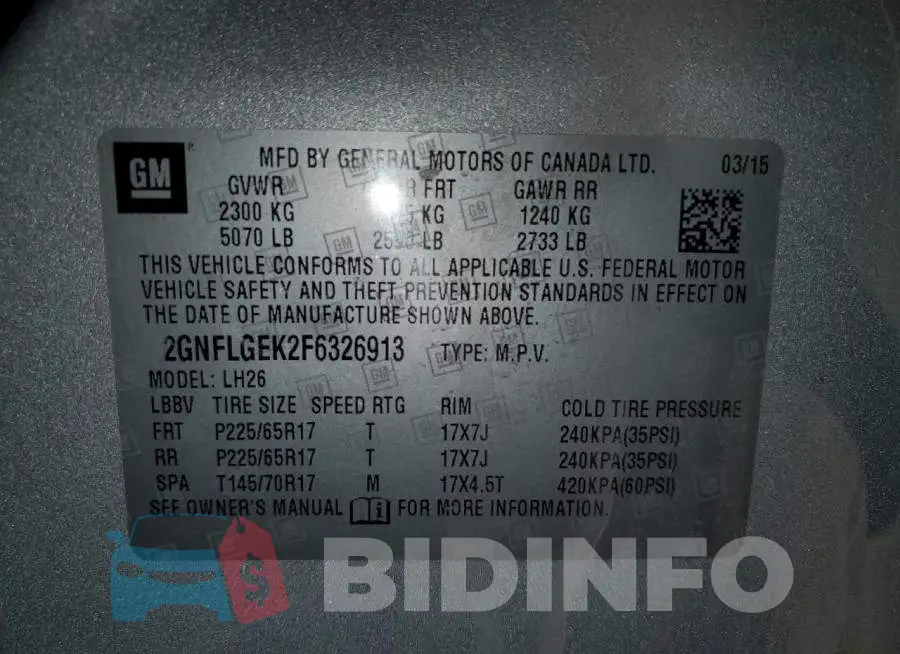 2GNFLGEK2F6326913 Photo# 14
