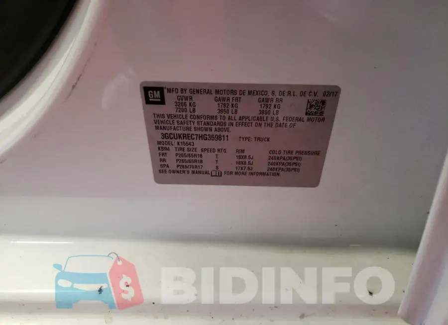 3GCUKREC7HG359811 Photo# 12