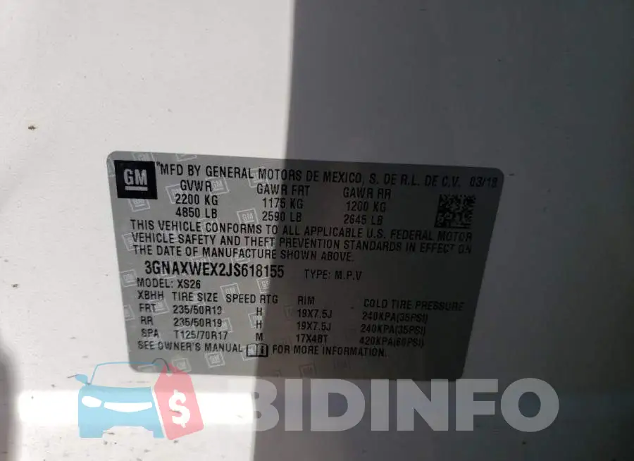 3GNAXWEX2JS618155 Photo# 13