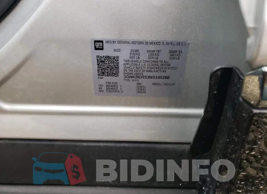 3GNKBERS3NS145268 Photo# 12