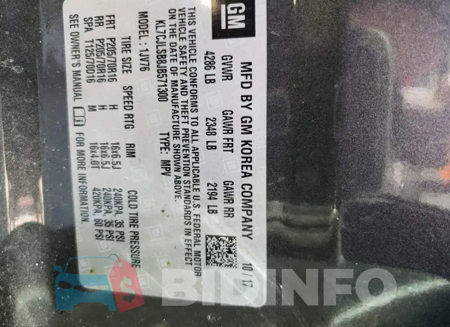 KL7CJLSB8JB571300 Photo# 12