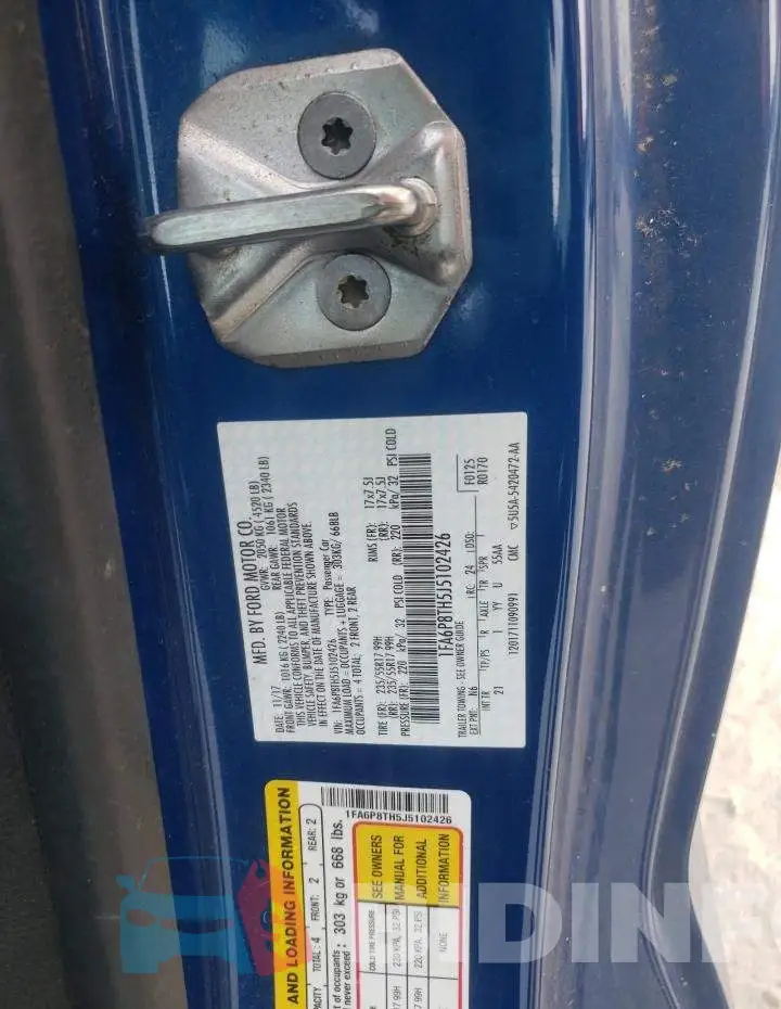 1FA6P8TH5J5102426 Photo# 12