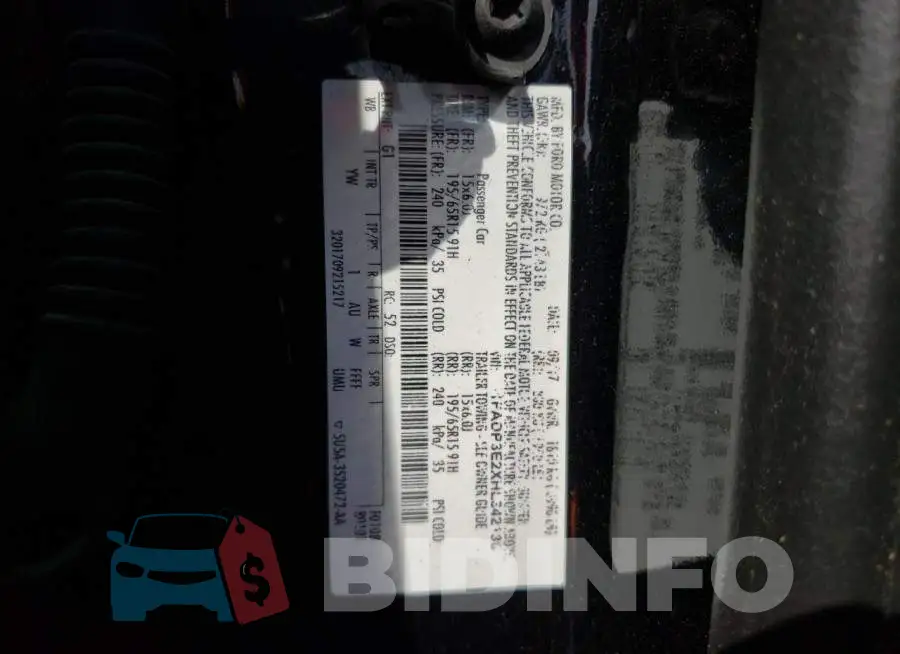 1FADP3E2XHL342130 Photo# 12
