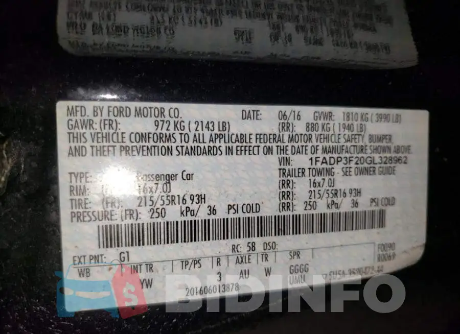1FADP3F20GL328962 Photo# 12