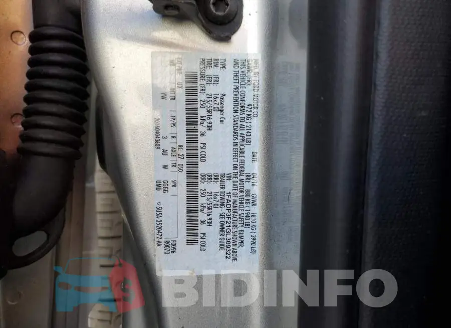 1FADP3F21GL309322 Photo# 12