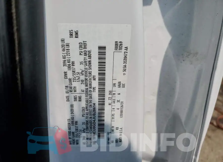 1FMCU0GD4JUB28614 Photo# 13