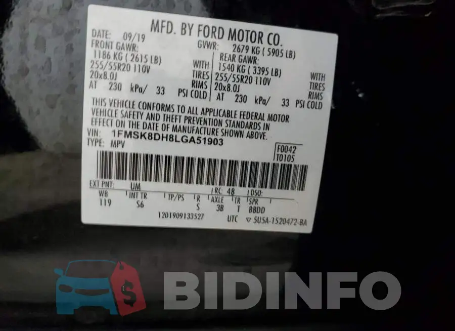 1FMSK8DH8LGA51903 Photo# 14