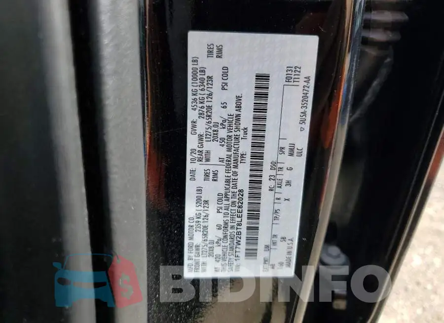 1FT7W2BT8LEE82028 Photo# 13