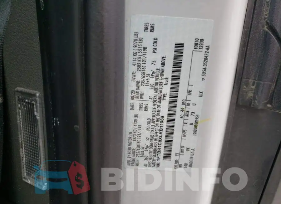1FTBR1C8XLKB11069 Photo# 13