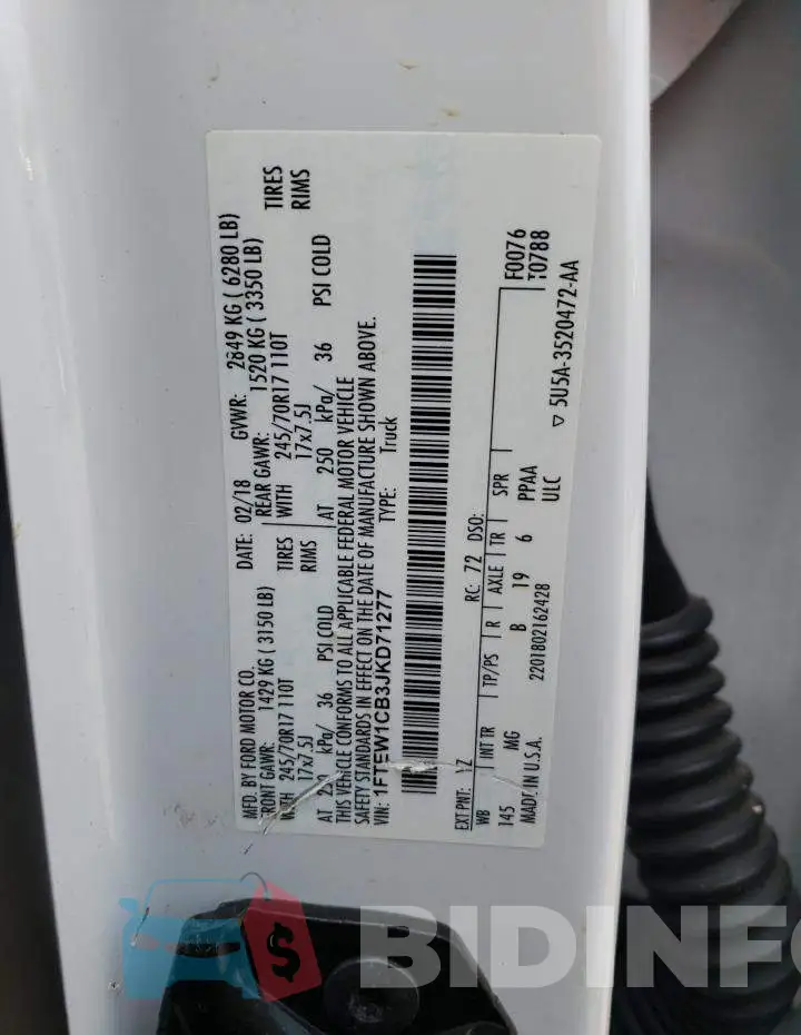 1FTEW1CB3JKD71277 Photo# 12
