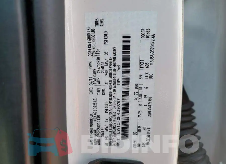 1FTEW1CF2FKD90767 Photo# 13