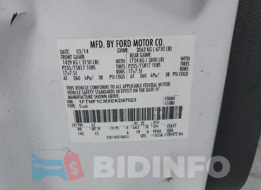 1FTMF1CMXEKD97023 Photo# 12