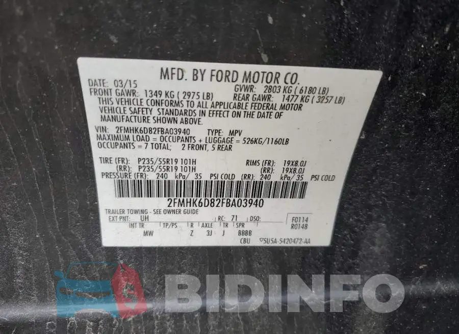 2FMHK6D82FBA03940 Photo# 13