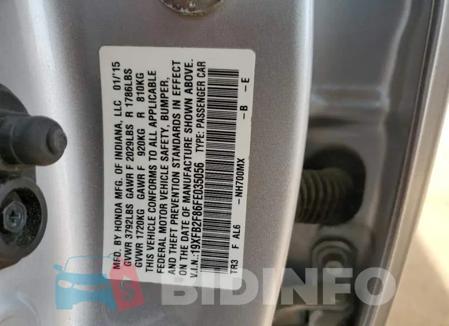 19XFB2F86FE035056 Photo# 12
