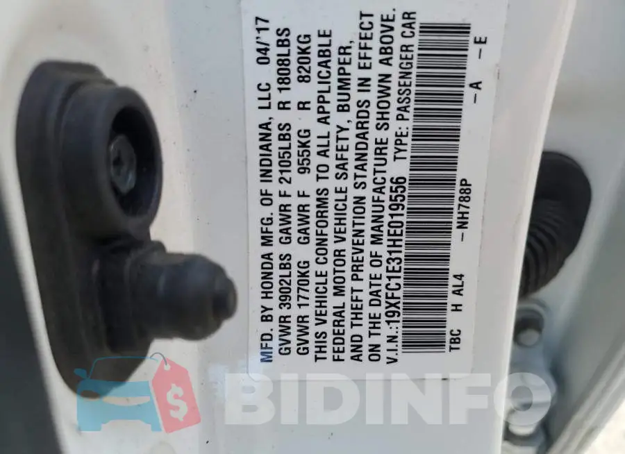 19XFC1E31HE019556 Photo# 12