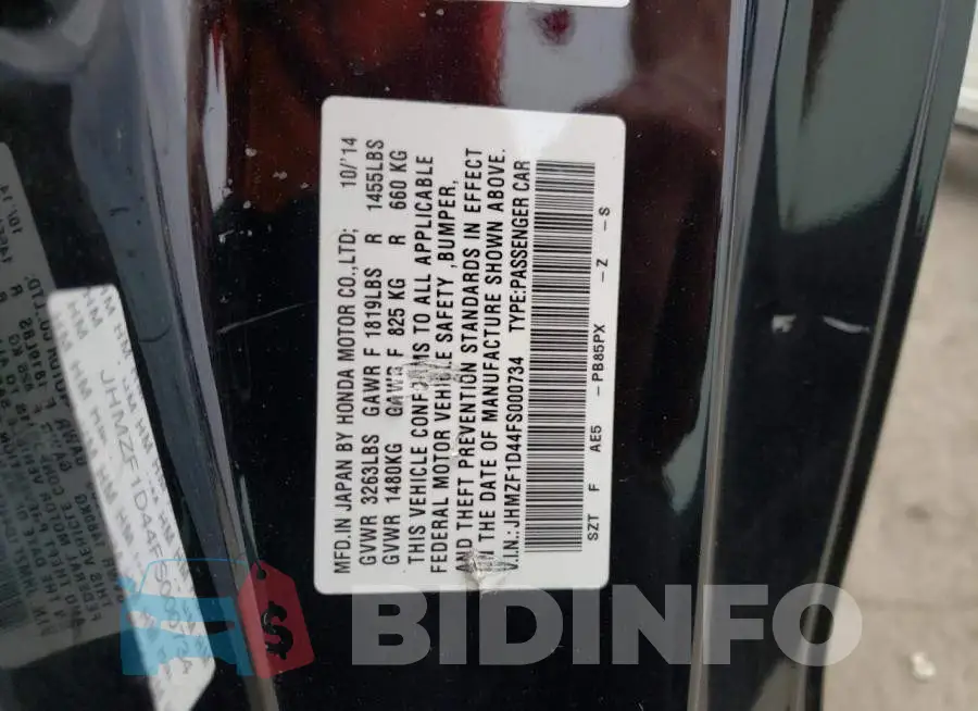 JHMZF1D44FS000734 Photo# 13
