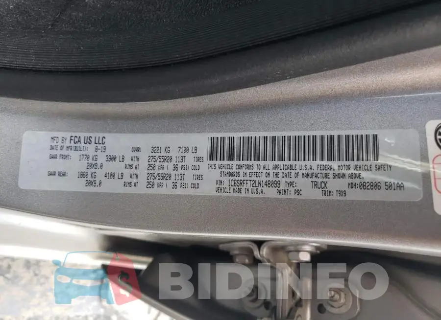 1C6SRFFT2LN148099 Photo# 12