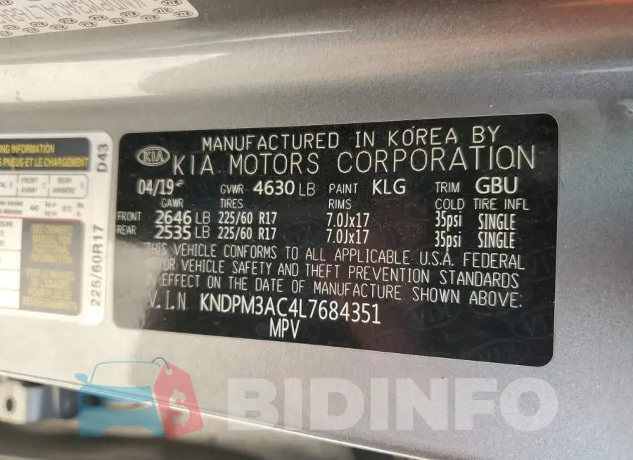 KNDPM3AC4L7684351 Photo# 14