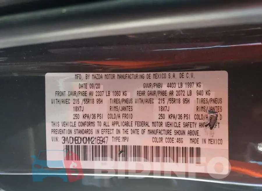 3MVDMBDM0MM216947 Photo# 13