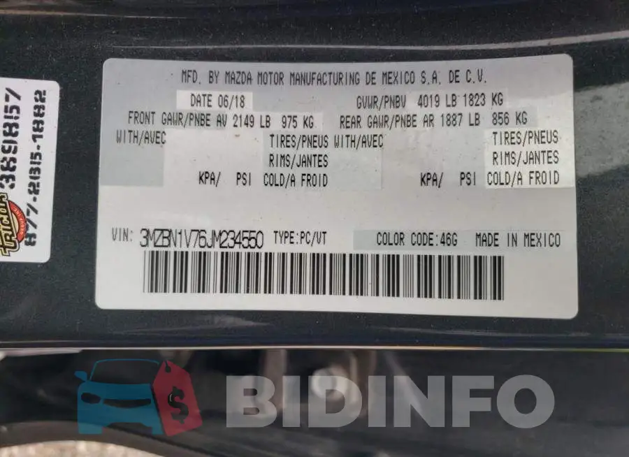 3MZBN1V76JM234550 Photo# 13
