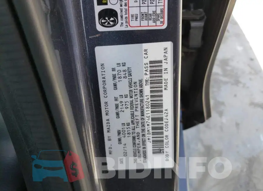 JM1BM1M74E1180241 Photo# 12