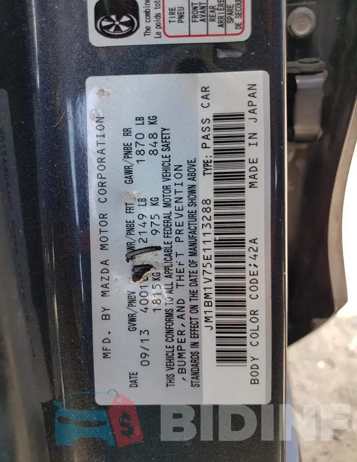 JM1BM1V75E1113288 Photo# 12