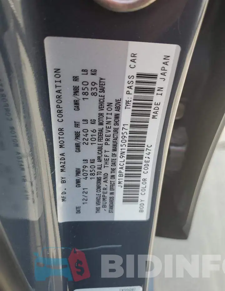 JM1BPACL9N1509571 Photo# 12