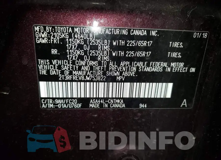 2T3RFREV8JW753822 Photo# 13