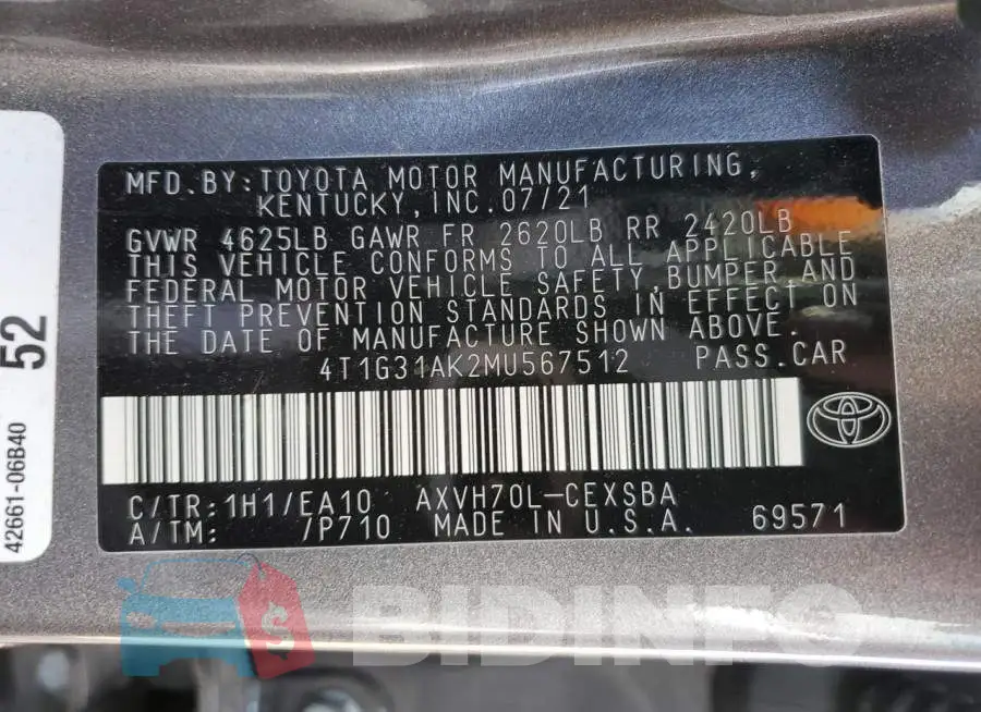 4T1G31AK2MU567512 Photo# 12