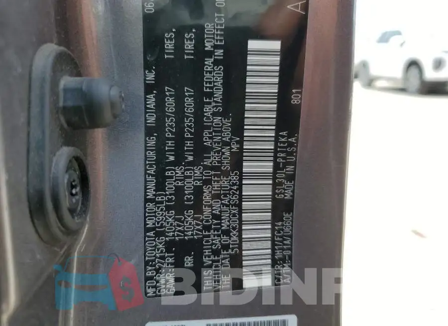 5TDKK3DCXFS624385 Photo# 13