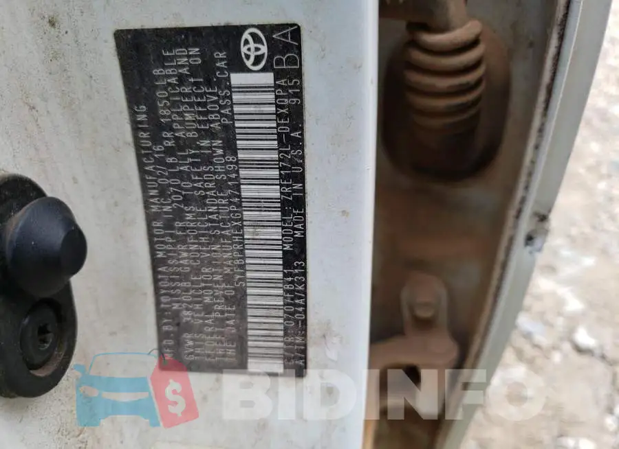 5YFBPRHEXGP471498 Photo# 12