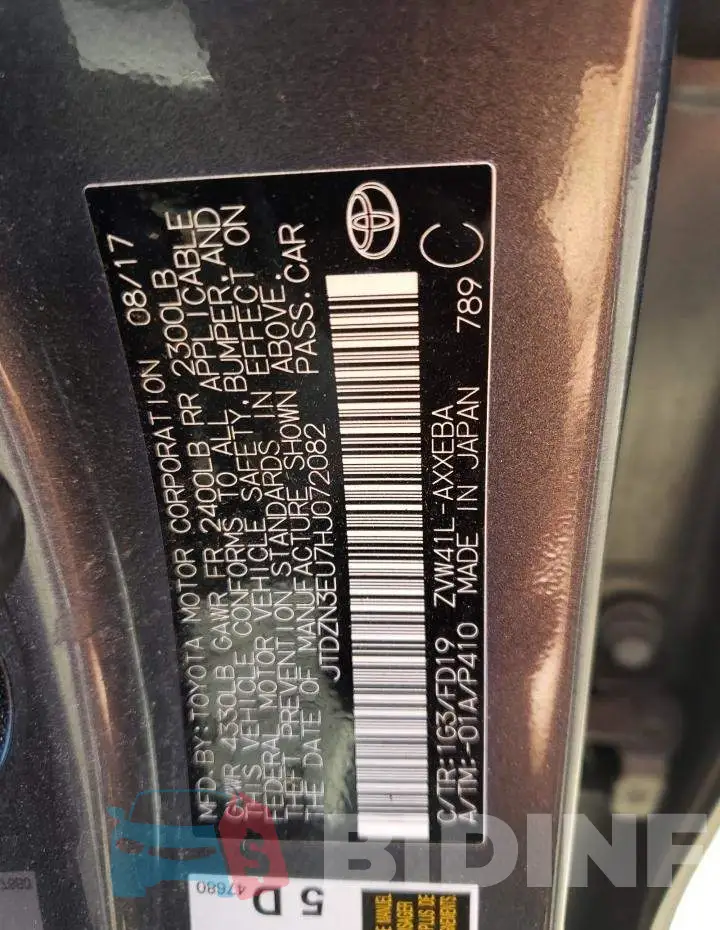 JTDZN3EU7HJ072082 Photo# 12