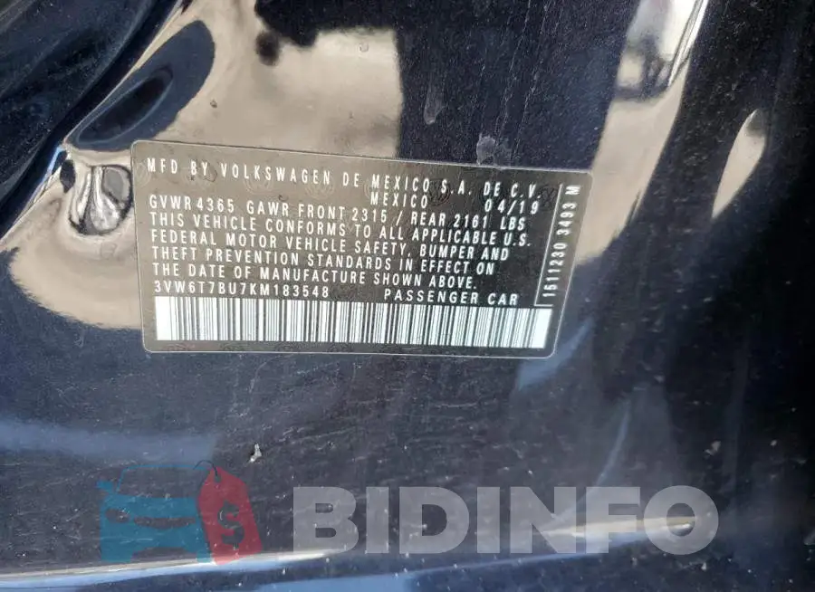 3VW6T7BU7KM183548 Photo# 12