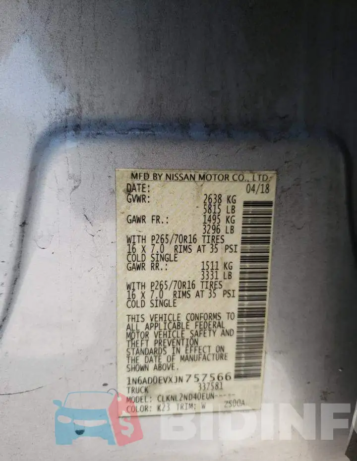 1N6AD0EVXJN757566 Photo# 12