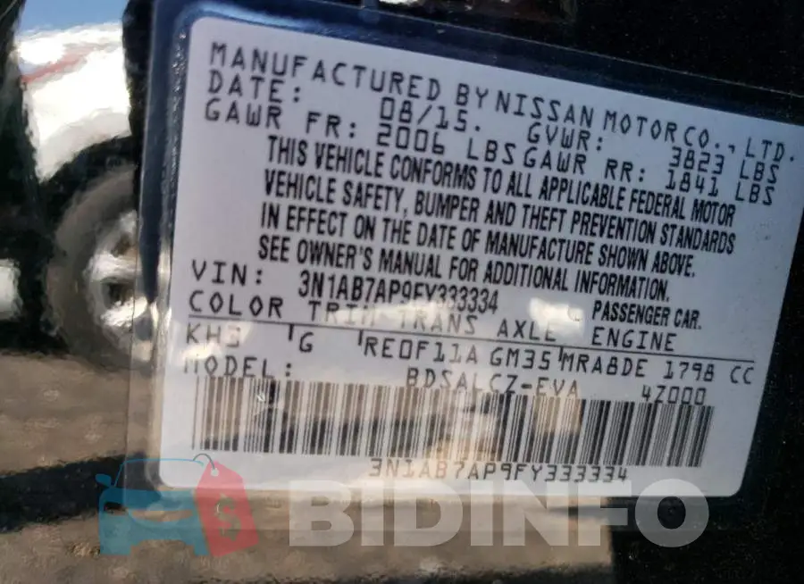 3N1AB7AP9FY333334 Photo# 13