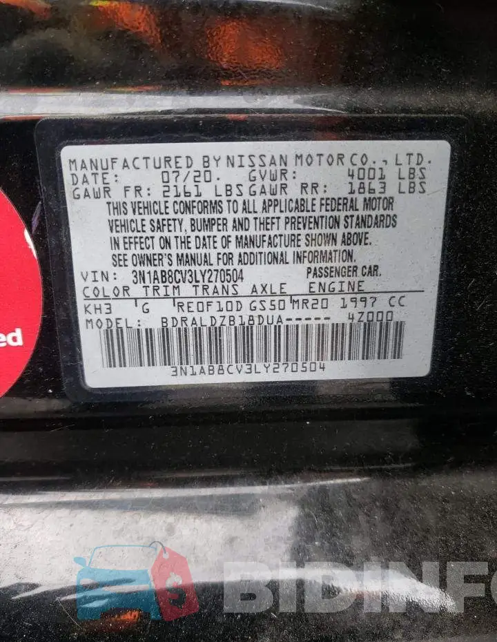 3N1AB8CV3LY270504 Photo# 12