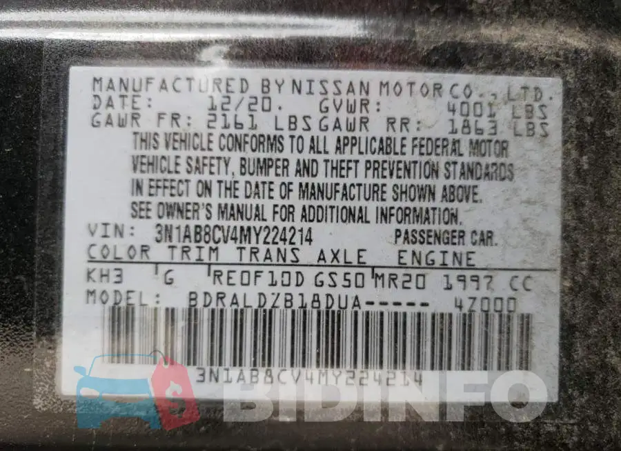 3N1AB8CV4MY224214 Photo# 12