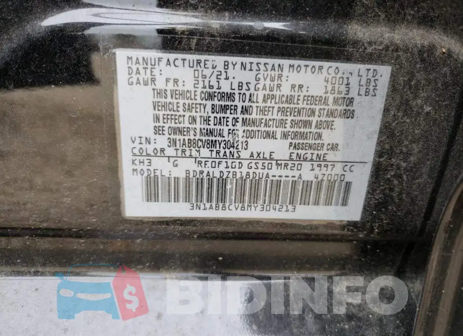 3N1AB8CV8MY304213 Photo# 12