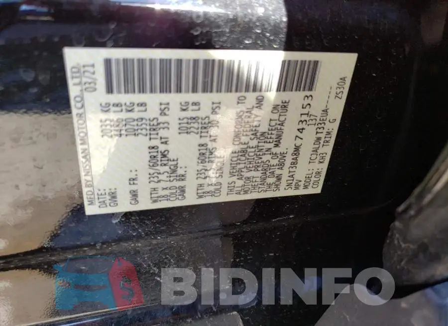 5N1AT3BA8MC743153 Photo# 12