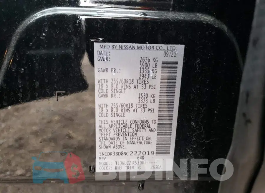 5N1DR3BD8NC222019 Photo# 13