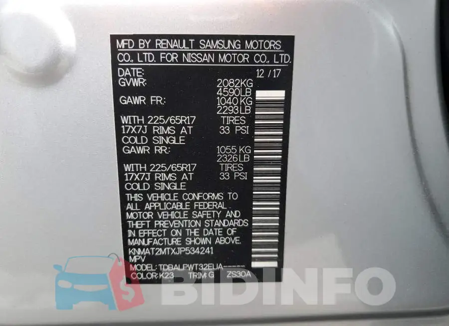 KNMAT2MTXJP534241 Photo# 12