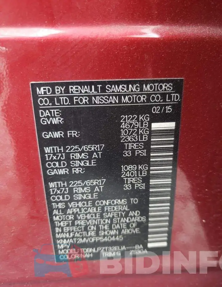 KNMAT2MV0FP540445 Photo# 13