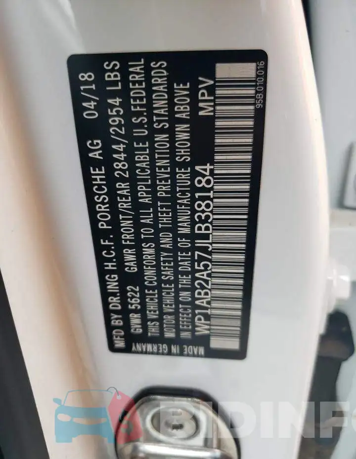 WP1AB2A57JLB38184 Photo# 13